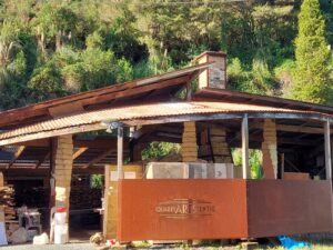 Wood firing images of kiln